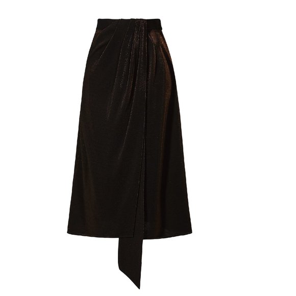 💎🔥 SALLY LA POINTE  Wrap Midi Skirt - Picture 1 of 10